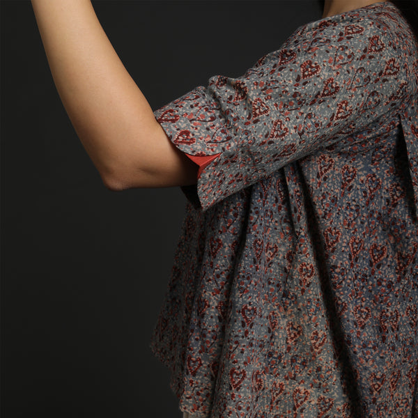 Pleated Top - Ajrakh Cotton