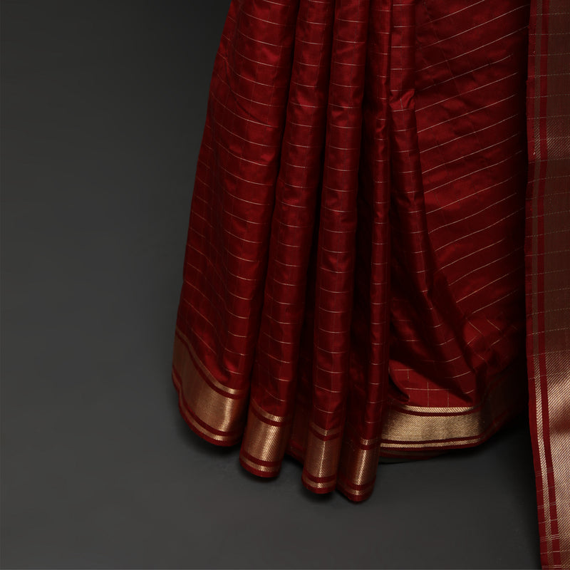 Vishwakarma Checks - Silk - Red