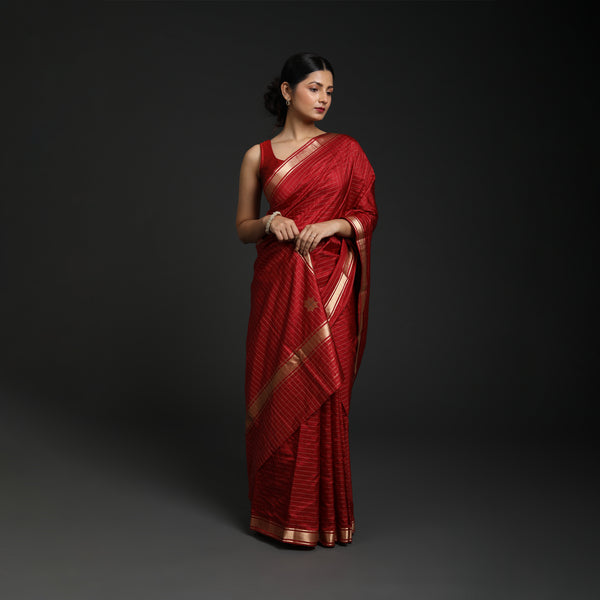 Vishwakarma Checks - Silk - Red