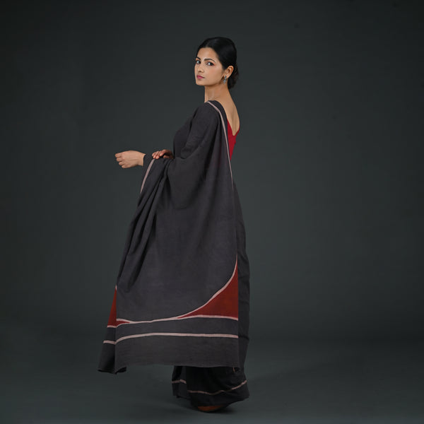 Sikalnayakampet Saree - Red and Black