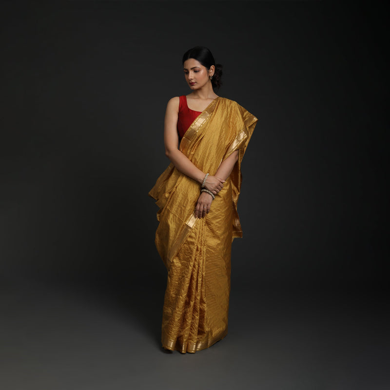 Vishwakarma Checks- Silk- Yellow